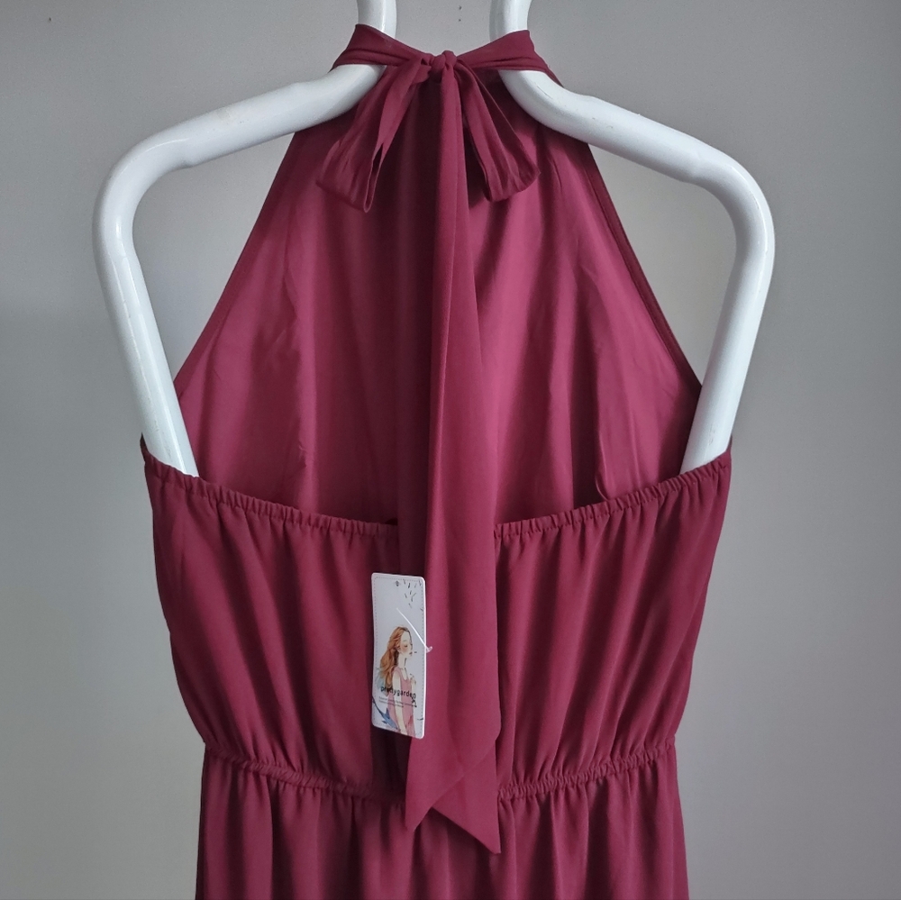 NWT Pretty Garden Hi Lo Tiered Maxi Dress /Medium - Picture 5 of 10